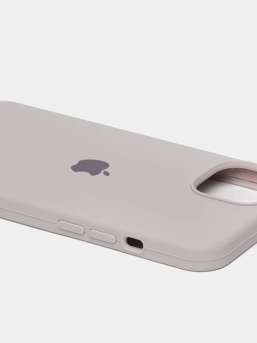 Бежевый меланж чехол Silicone Case для iPhone 13 / 13 Pro / 13 Pro Max с открытым низом