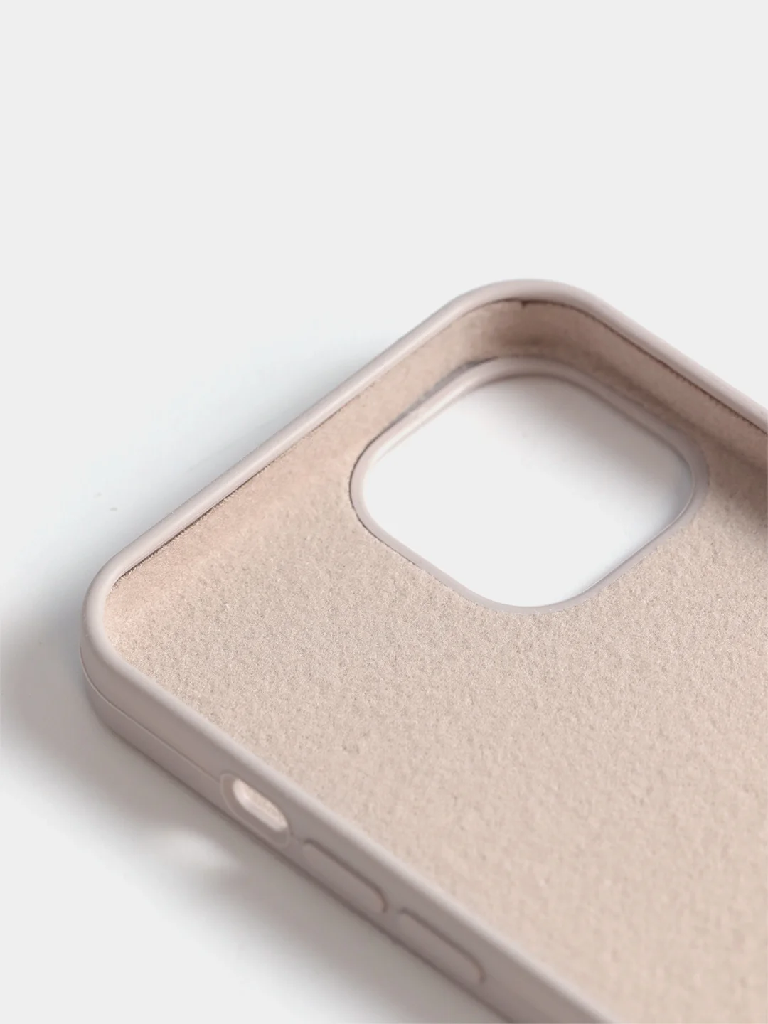 Бежевый меланж чехол Silicone Case для iPhone 13 / 13 Pro / 13 Pro Max с открытым низом