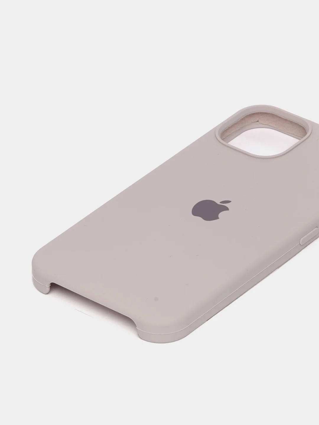 Бежевый меланж чехол Silicone Case для iPhone 13 / 13 Pro / 13 Pro Max с открытым низом