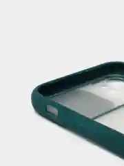Тёмно-зелёный чехол для айфон 11 / 12 Pro Max с защитой камеры матовый полупрозрачный iPhone про макс