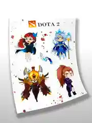 Черный авторские стикеры Дота 2 / Dota 2 от ESDES /
