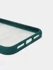 Зеленый чехол для айфон 11 / 12 Pro Max с защитой камеры матовый полупрозрачный iPhone про макс