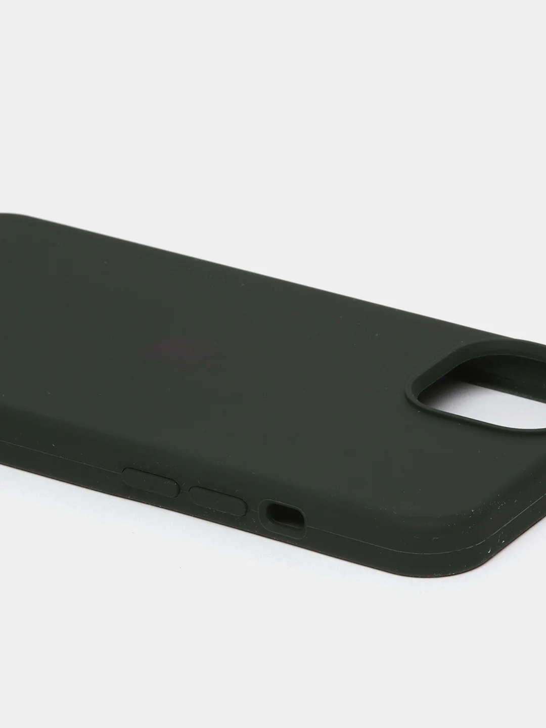 Тёмно-зелёный чехол Silicone Case для iPhone 13 / 13 Pro / 13 Pro Max с открытым низом
