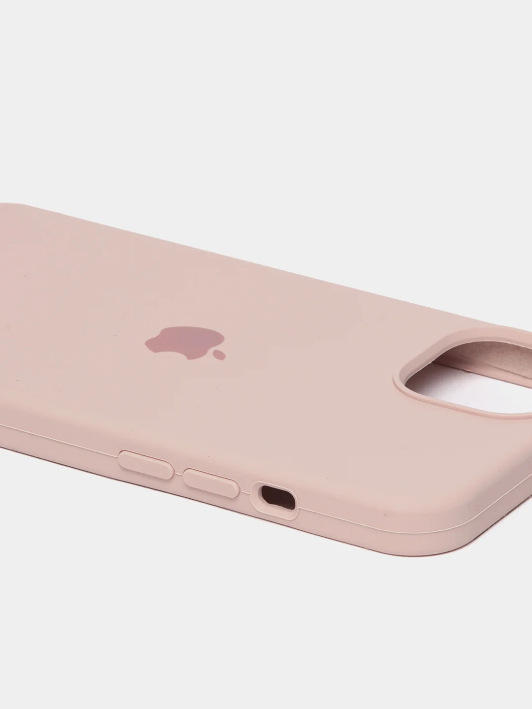 Кремовый чехол Silicone Case для iPhone 13 / 13 Pro / 13 Pro Max с открытым низом