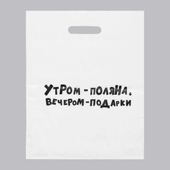 Пакет с приколами "Утром поляна, вечером подарки", 31 х 40 см, 60 мкм
