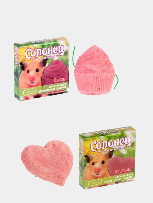 Минеральный солевой камень "Солонец" для грызунов, 14 г