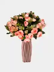 Коралловый цветы искусственные: камелии, розы и пионы