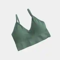Приглушённый хаки топ-бюстгальтер на бретелях
