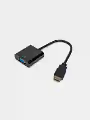 Черный переходник-адаптер HDMI - VGA