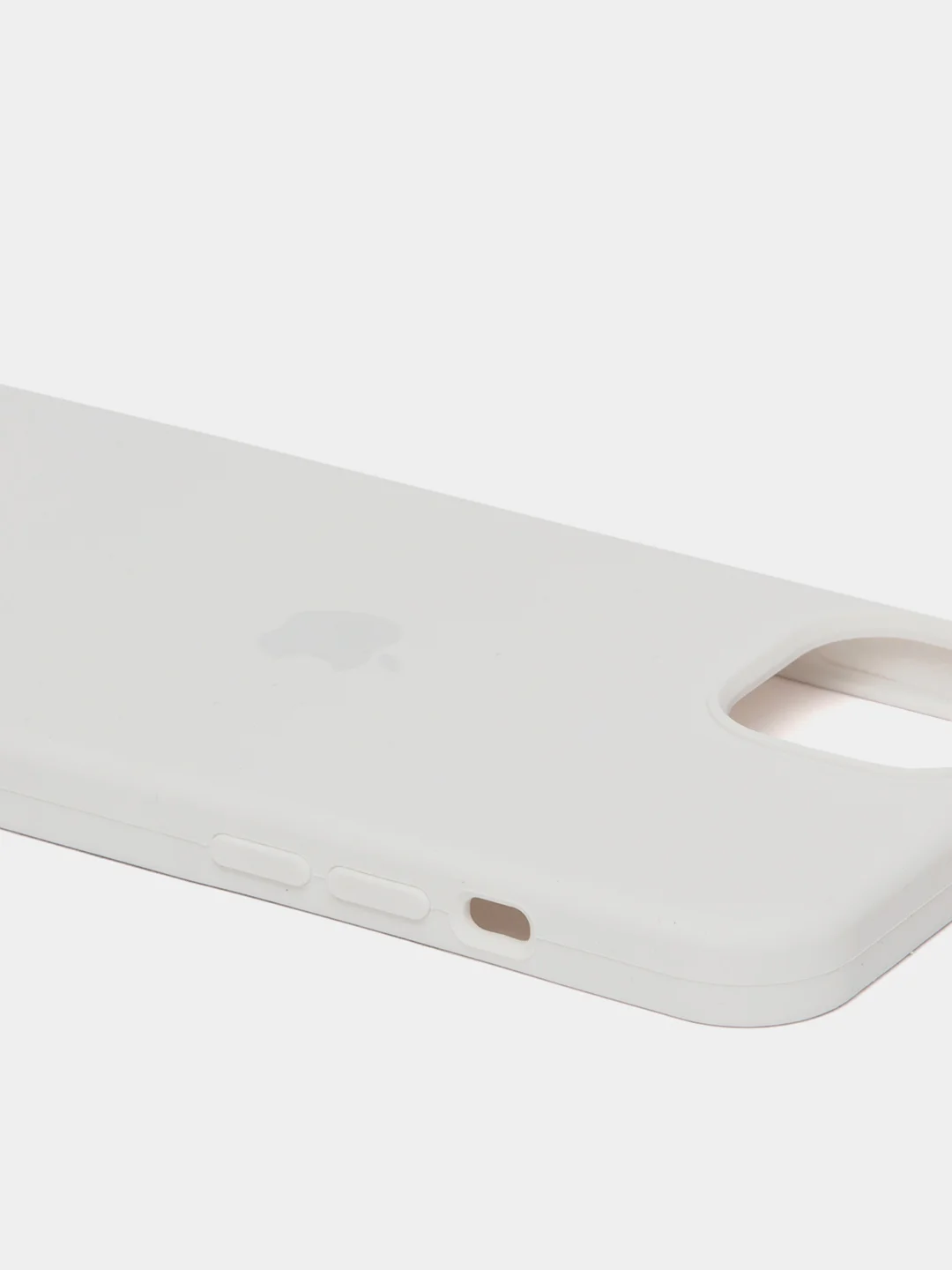 Белый чехол Silicone Case для iPhone 13 / 13 Pro / 13 Pro Max с открытым низом