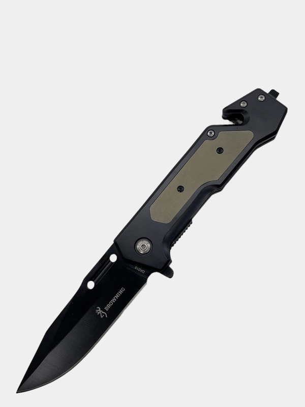 Нож Browning DA316 складной, сталь 420, замок Liner Lock, стропорез, рукоять песок-черный