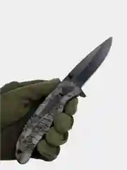 Нож Boker B056 складной, сталь 420, замок Liner Lock, клипса, принт "Черепа серый"