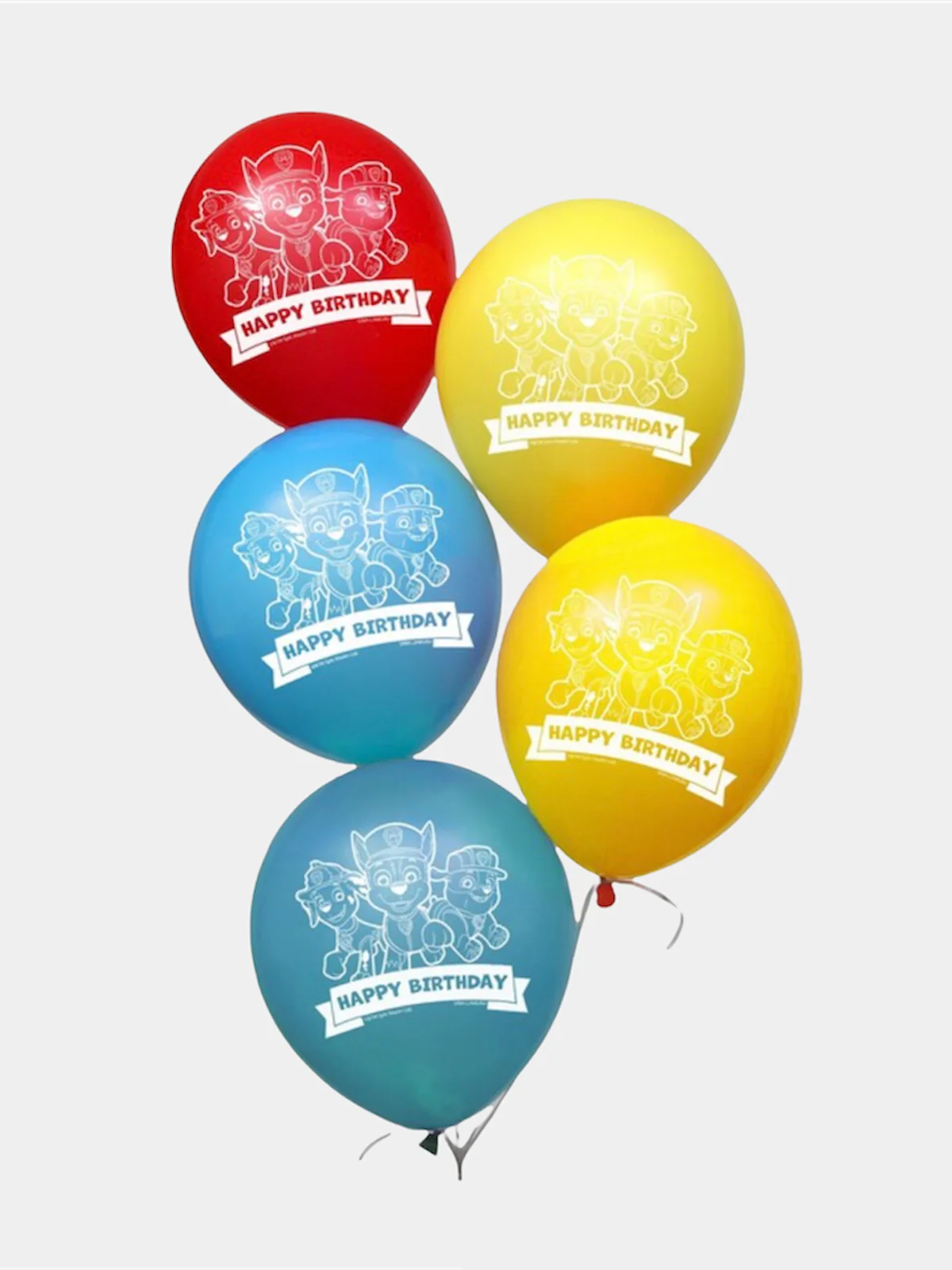 Голубой воздушные шары "Happy birthday. Щенячий патруль"
