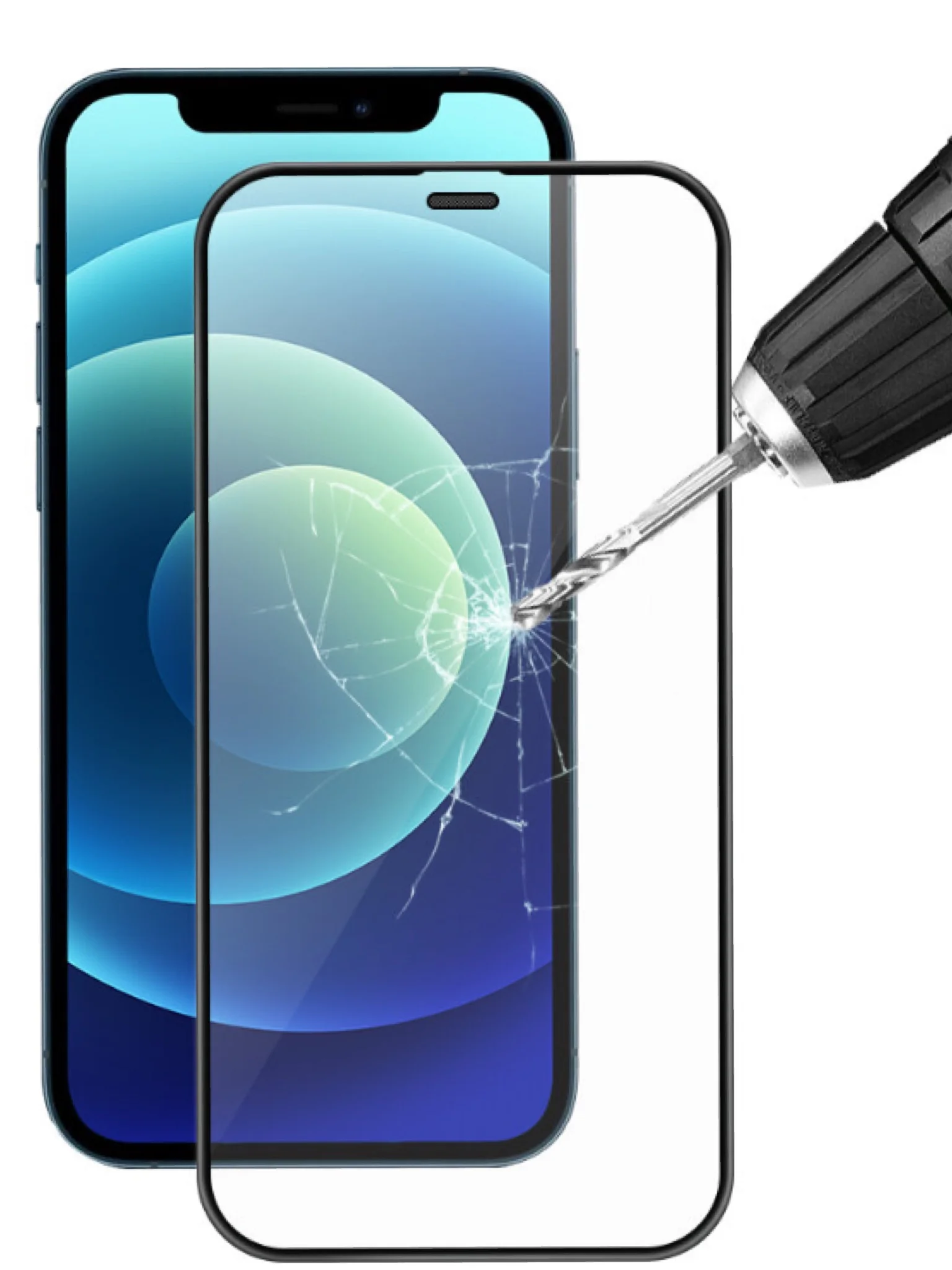 Защитное противоударное стекло с рамкой для iphone айфон