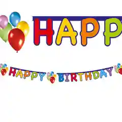 Гирлянда-баннер "Happy Birthday", 2.2 метра