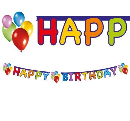 Гирлянда-баннер "Happy Birthday", 2.2 метра