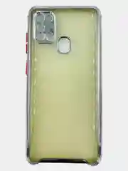 Голубой чехол для Samsung A21S, глянец