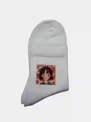 Оранжевый носки "Игра в кальмара" унисекс, высокие, черные, белые