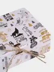 Белый подарочная складная коробка на Новый год  "Мужская", 3 размера и расцветки