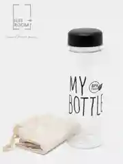 Черный бутылка для воды "My bottle"/500 мл/19.5 х 6 см/Best Room