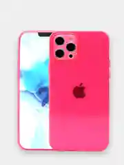 Фуксия чехол для iPhone 13 / 13 Pro / 13 Pro Max силиконовый, неоновый, плотный, прозрачный
