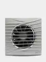 Вытяжной вентилятор 100 бесшумный серый с обратным клапаном SILENT 4C Gray metal