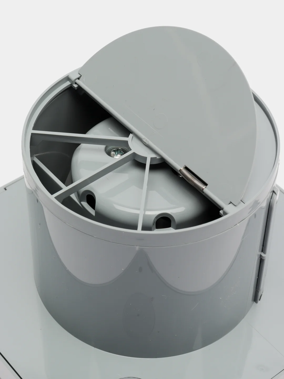 Вытяжной вентилятор 100 бесшумный серый с обратным клапаном SILENT 4C Gray metal