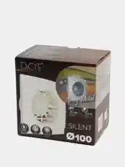 Вытяжной вентилятор 100 бесшумный серый с обратным клапаном SILENT 4C Gray metal