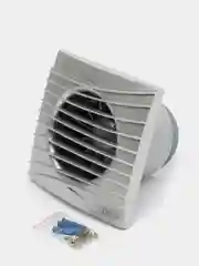 Вытяжной вентилятор 100 бесшумный серый с обратным клапаном SILENT 4C Gray metal