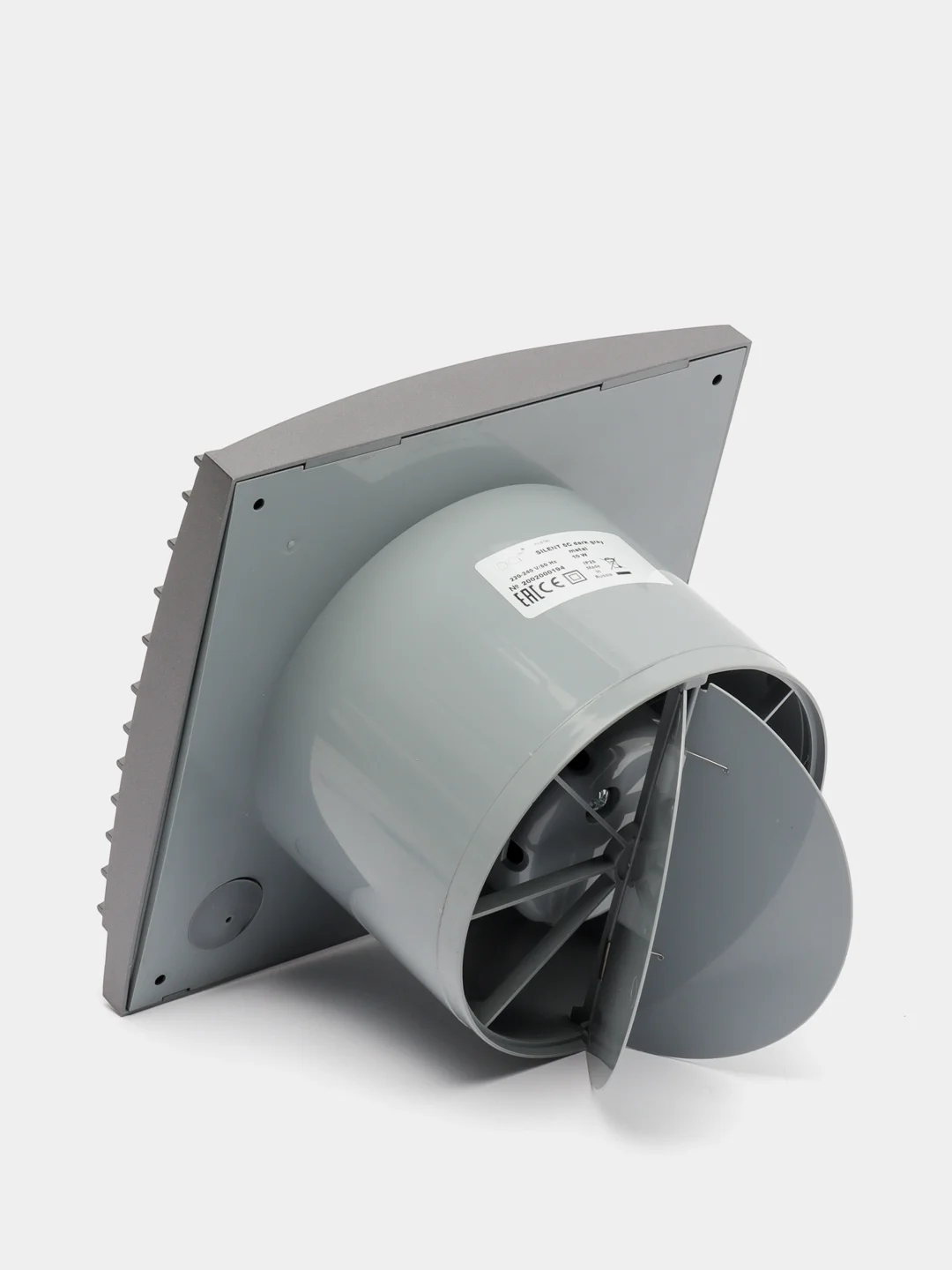 Вытяжной вентилятор 125 бесшумный серый с обратным клапаном  SILENT 5C Dark gray metal