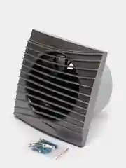 Вытяжной вентилятор 125 бесшумный серый с обратным клапаном  SILENT 5C Dark gray metal