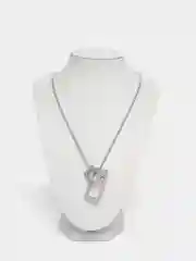 Серый металлик цепочка на шею из титановой стали с кулоном-подвеской
