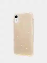 Золотой чехол сияющий для iPhone XR силиконовый