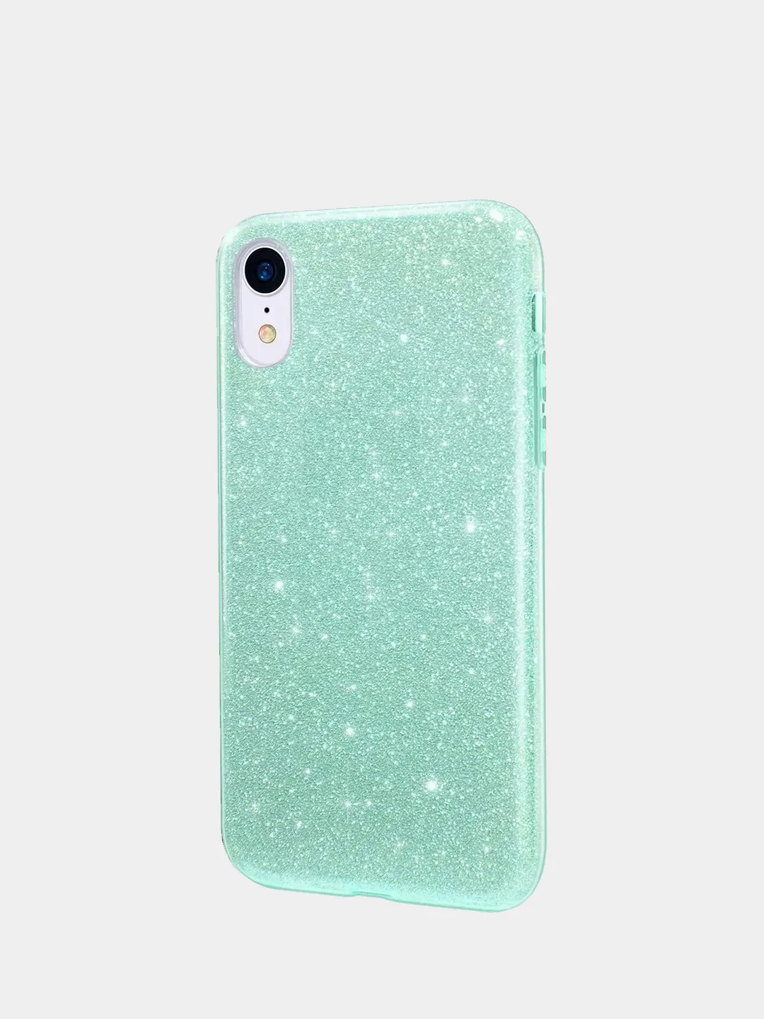Бирюзовый чехол сияющий для iPhone XR силиконовый