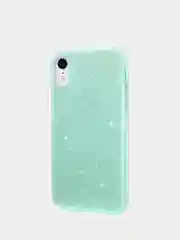 Бирюзовый чехол сияющий для iPhone XR силиконовый