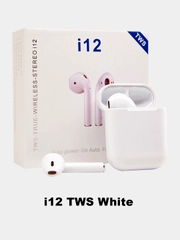 Наушники беспроводные i12 TWS, белые