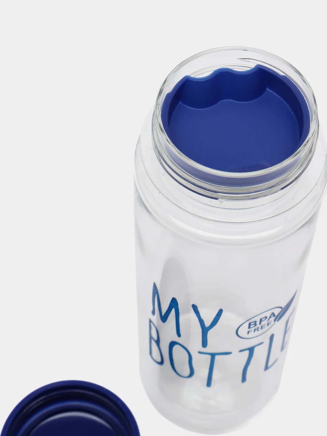 Синий спортивная бутылка для воды и коктейлей My Bottle с крышкой, в чехле