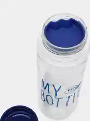 Синий спортивная бутылка для воды и коктейлей My Bottle с крышкой, в чехле