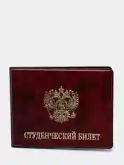 Бордовый обложка на студенческий билет