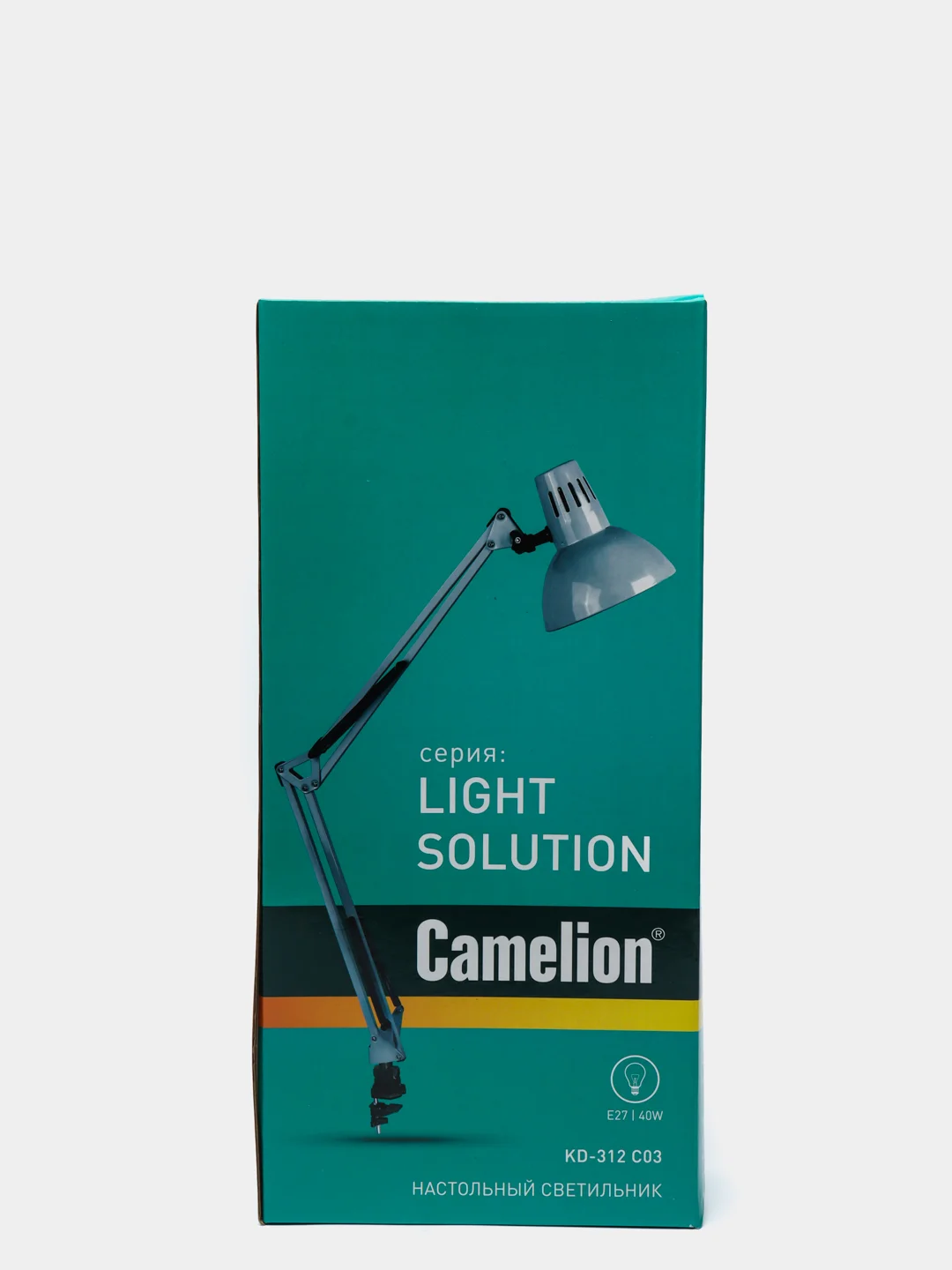 Светильник настольный Camelion KD-312  C03 серебро, 230V, 40Вт, E27
