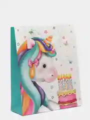 Коралловый меланж подарочный пакет бумажный с глиттером 26*32*10см