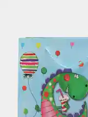 Зеленый подарочный пакет бумажный с глиттером 26*32*10см