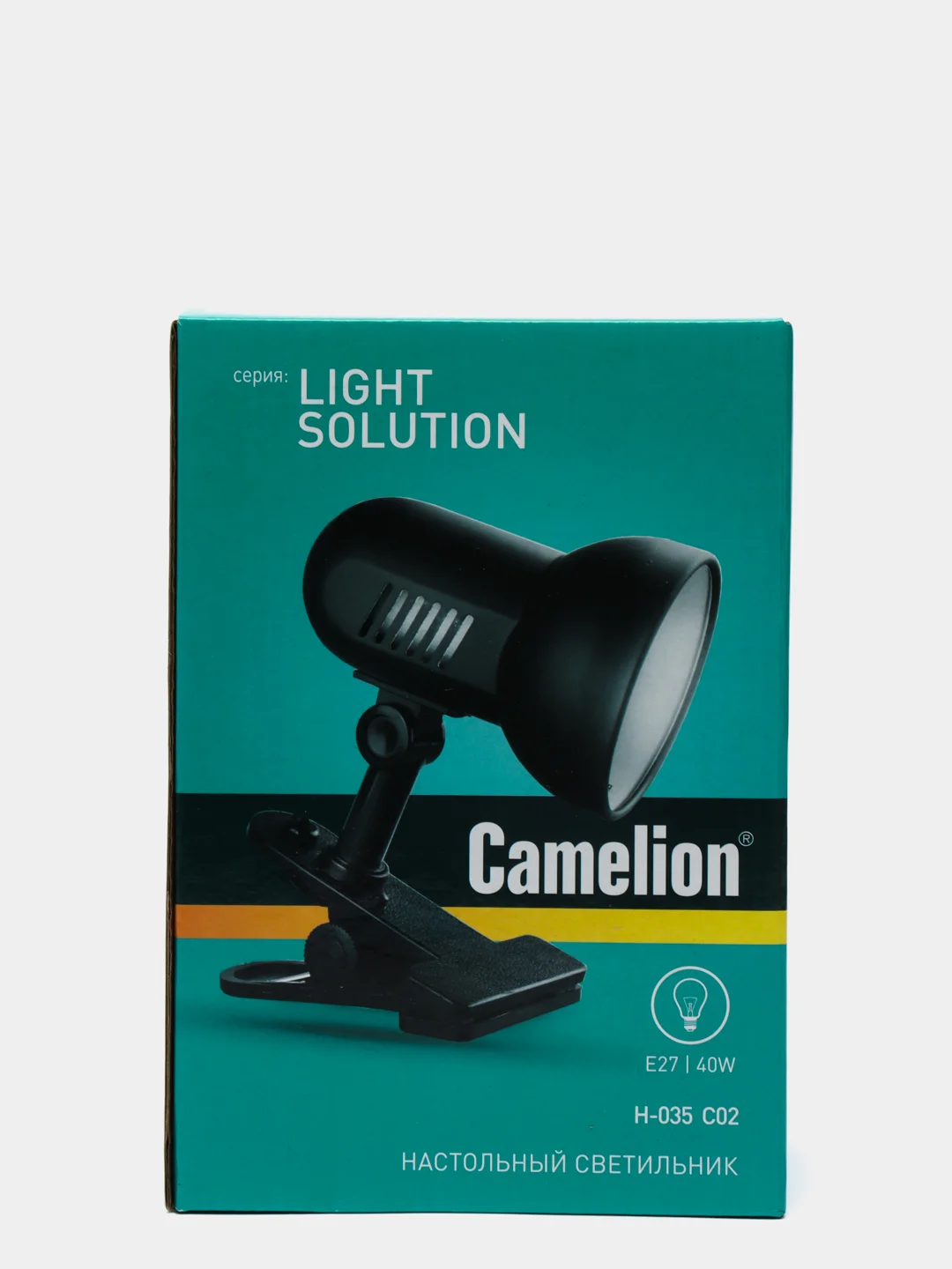Светильник-прищепка Camelion H-035 С02, черный, металлический, 220В, 40Вт