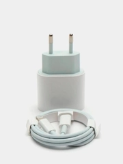 Блок питания и кабель Type-C быстрая зарядка 20W  зарядное устройство подходит для айфона