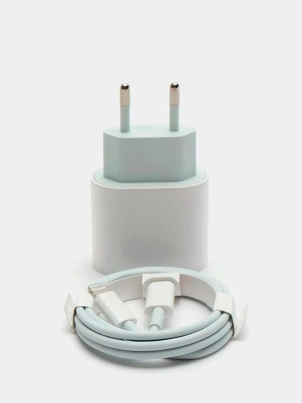 Блок питания и кабель Type-C быстрая зарядка 20W  зарядное устройство подходит для айфона