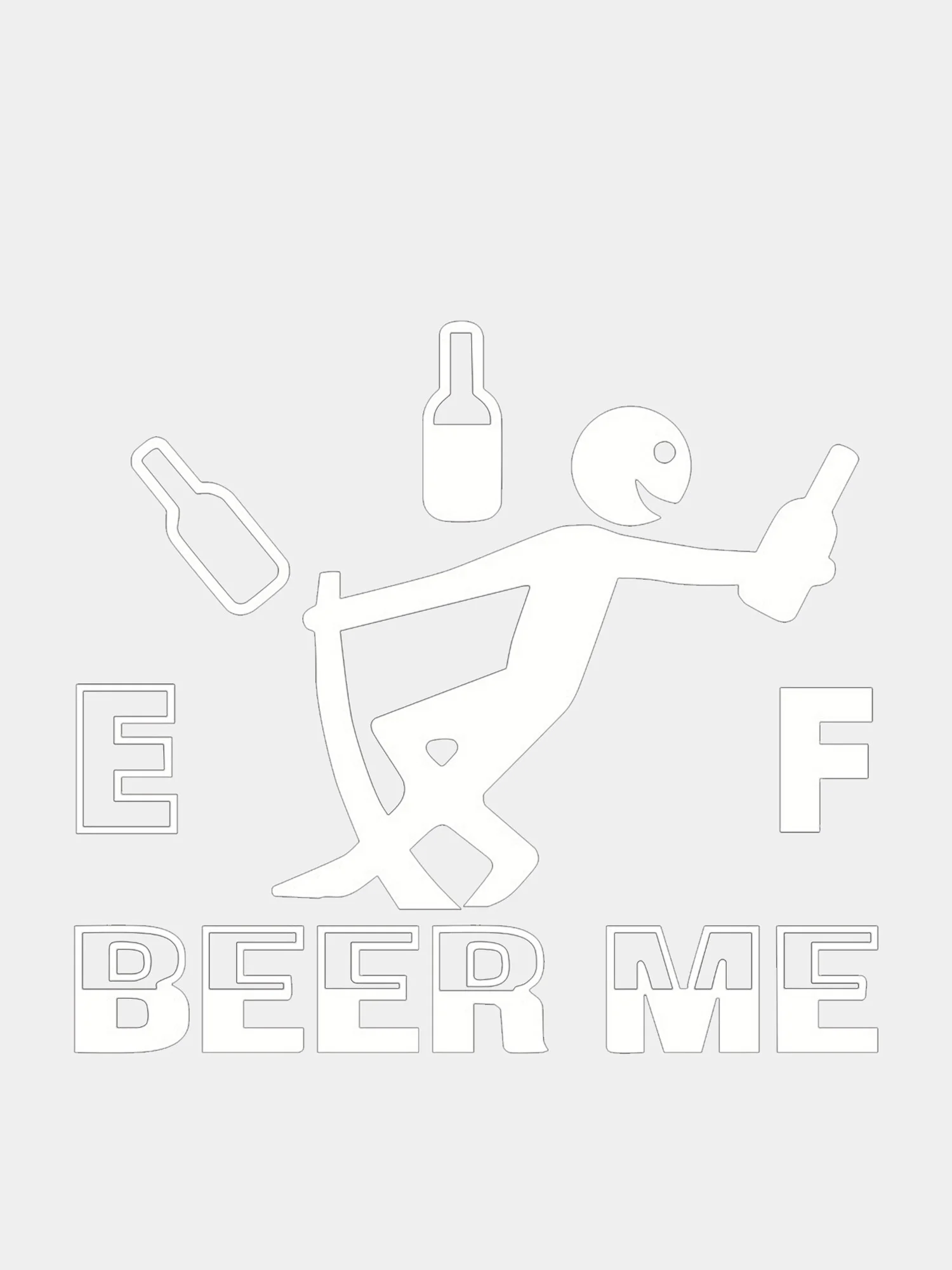 Серый металлик наклейка на автомобиль "Beer me"