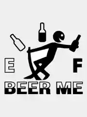 Черный наклейка на автомобиль "Beer me"