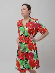 Красный халат женский