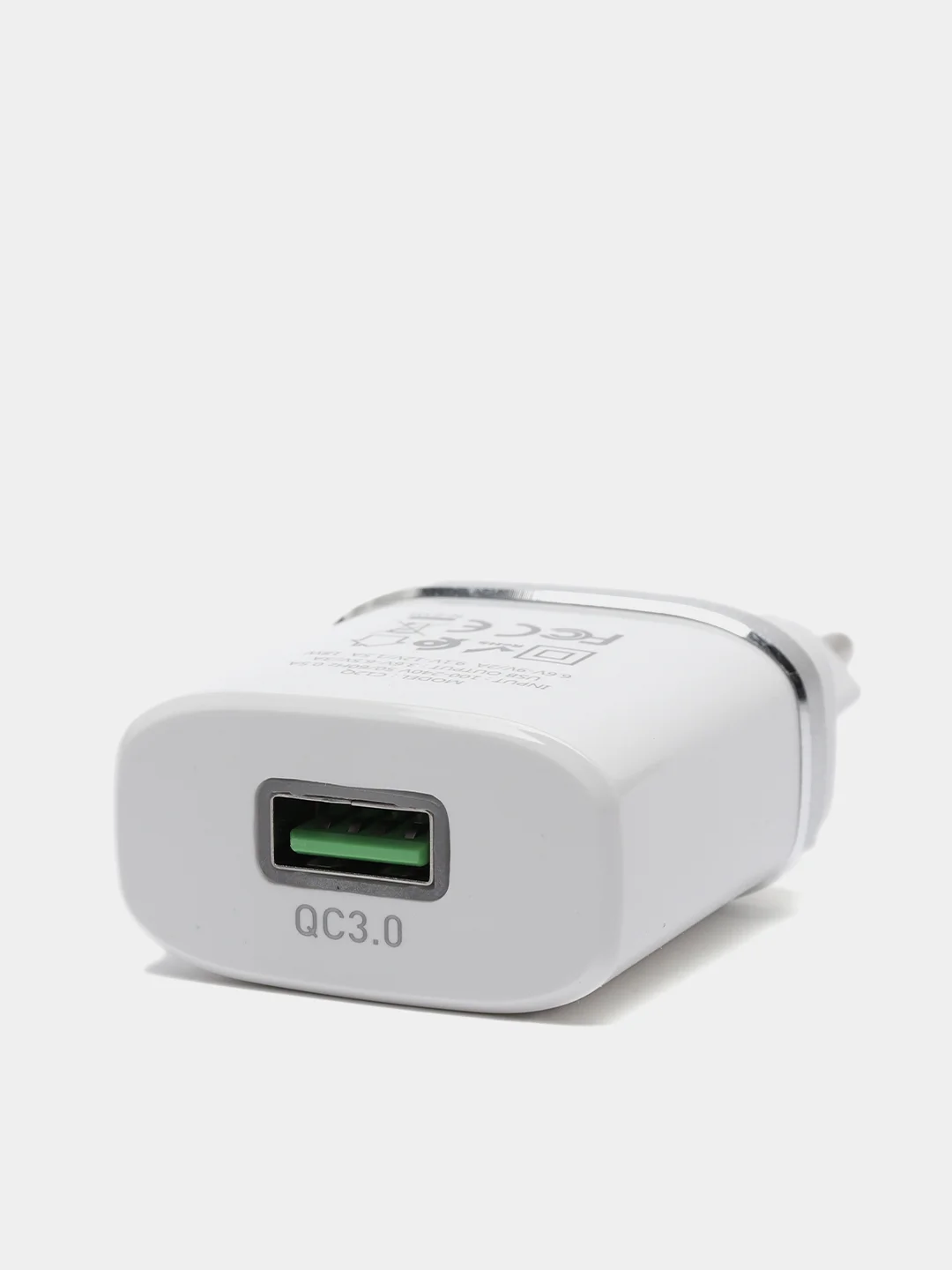 Белый сетевое зарядное устройство HOCO C12Q, QC3.0, до 3A, 18W