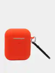 Красный силиконовый чехол для беспроводных наушников AirPods 1, AirPods 2